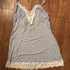 VS blue and white lingerie teddy